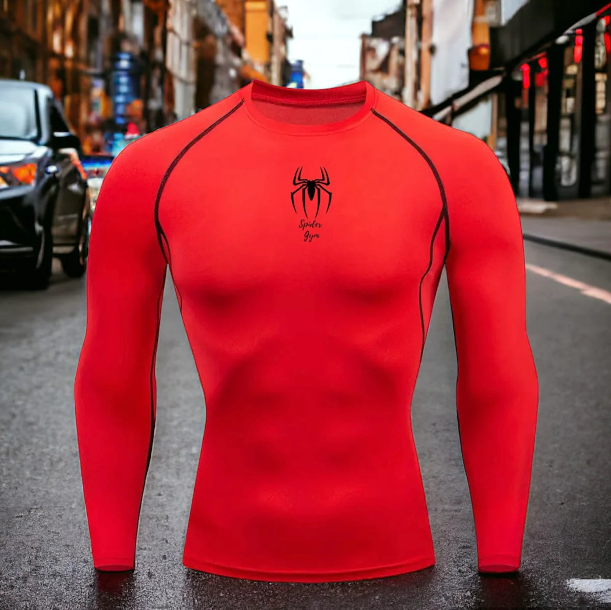 Pull de compression Spider Gym - logo au milieu