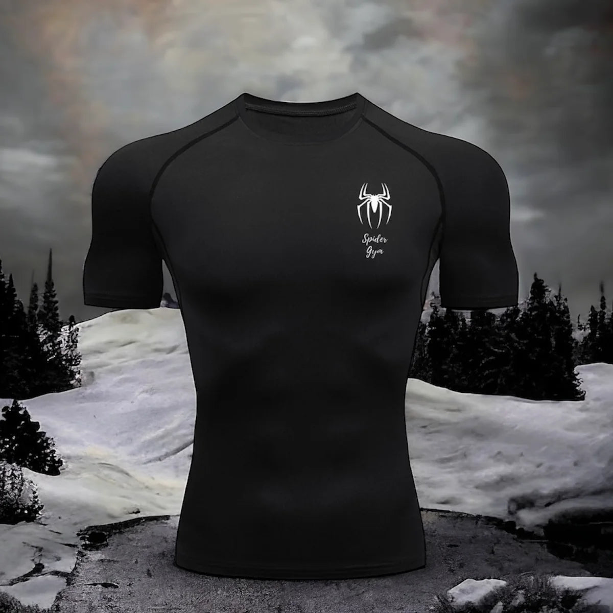T-shirt de compression Spider Gym - logo sur le coté