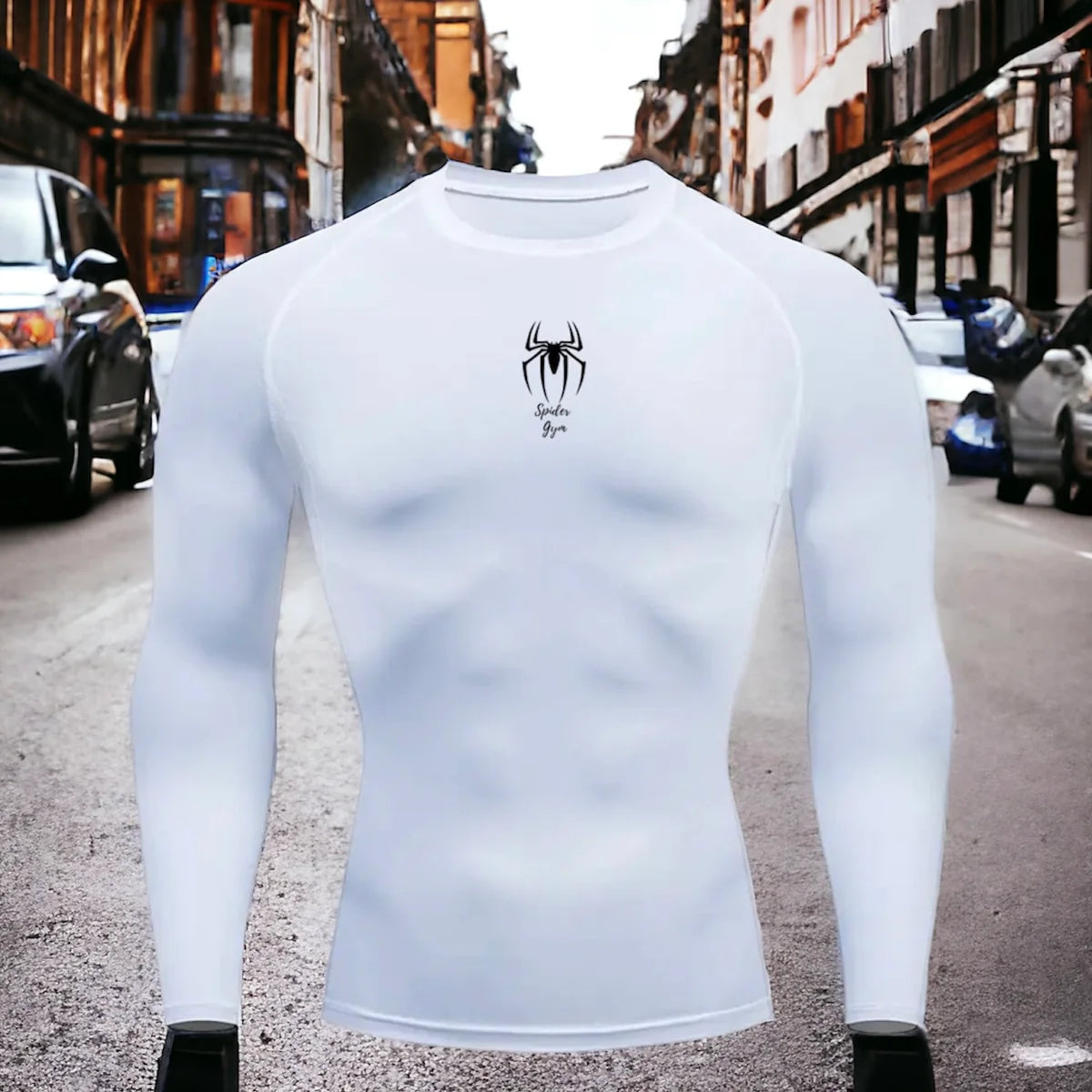 Pull de compression Spider Gym - logo au milieu