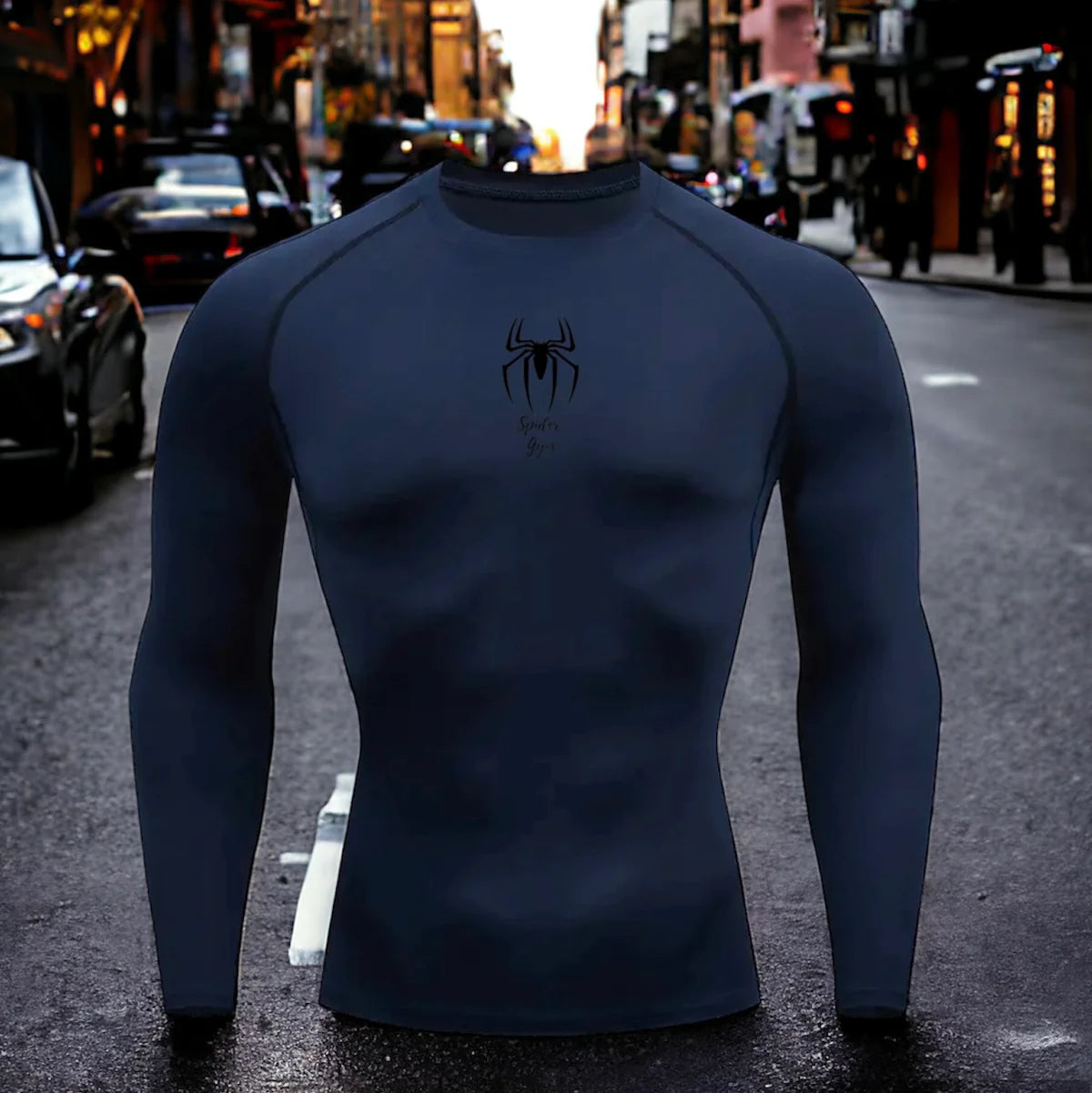 Pull de compression Spider Gym - logo au milieu