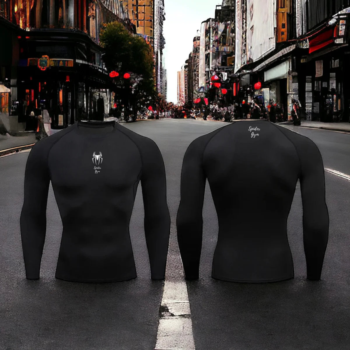 Pull de compression Spider Gym - logo au milieu