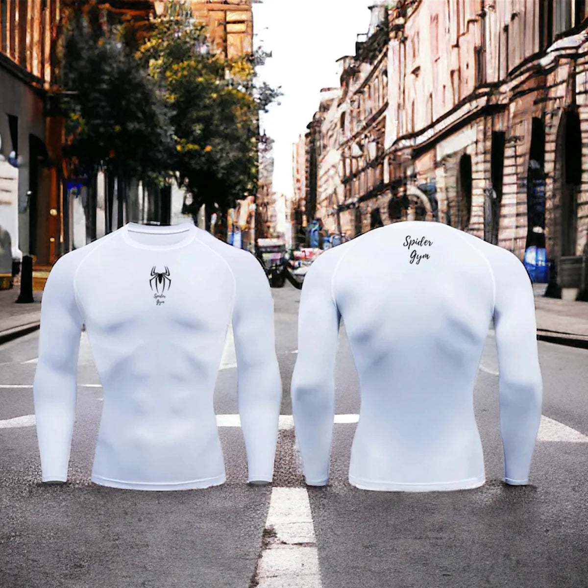 Pull de compression Spider Gym - logo au milieu