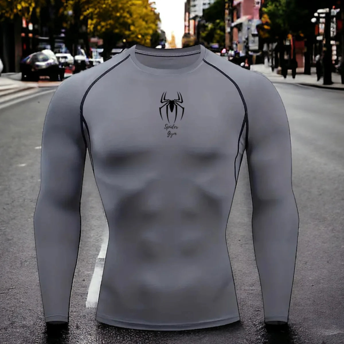 Pull de compression Spider Gym - logo au milieu