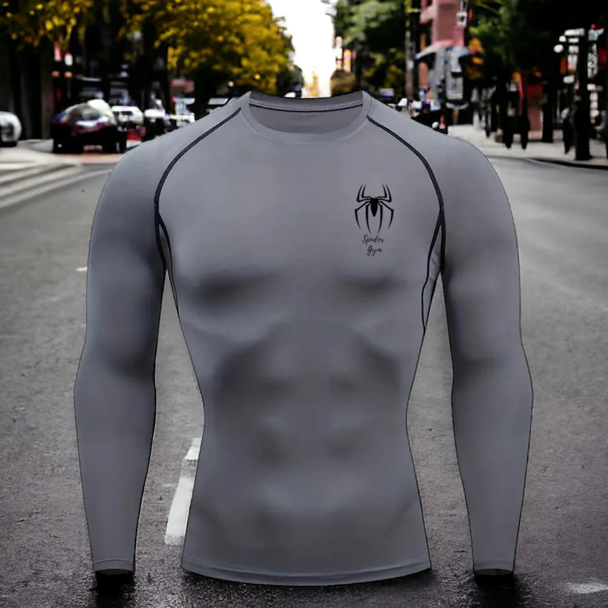 Pull de compression Spider Gym - logo sur le coté