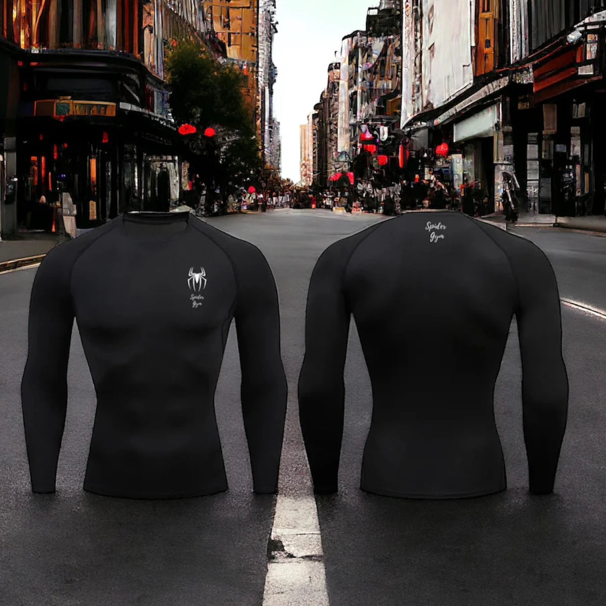 Pull de compression Spider Gym - logo sur le coté