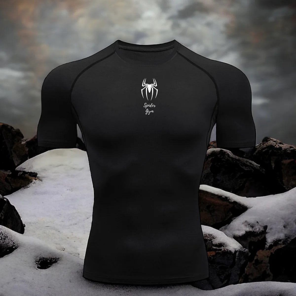 T-shirt de compression Spider Gym - logo au milieu